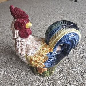 Colorful Ceramic Rooster Figurine
